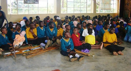 Children sit in class